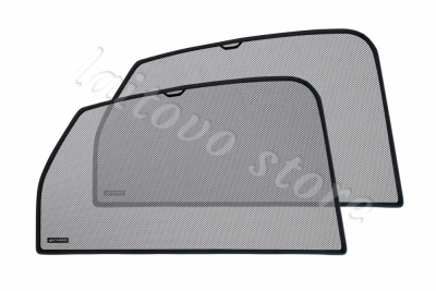 Skoda Superb (2008-2015) автомобильные шторки Chiko на магнитах, задние боковые (Стандарт)